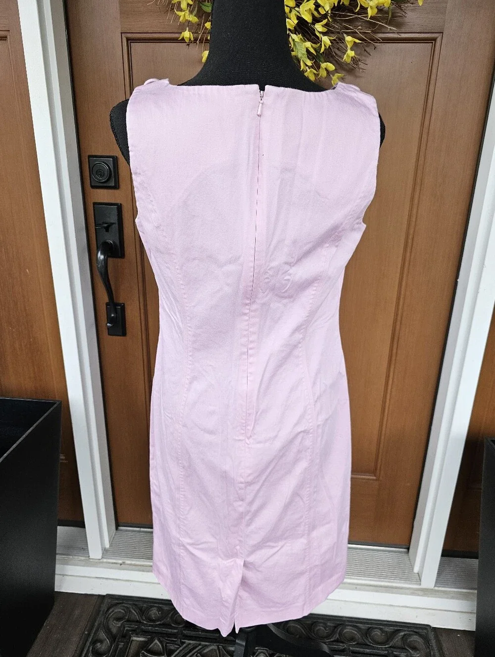 346 Brooks Brothers Sleeveless Light Pink Midi Shift Dress - Picture 3 of 5